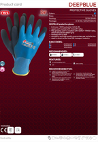 REIS DRAGONER DEEPBLUE Arbeitshandschuhe – Latexbeschichtet, rutschfest und robust
