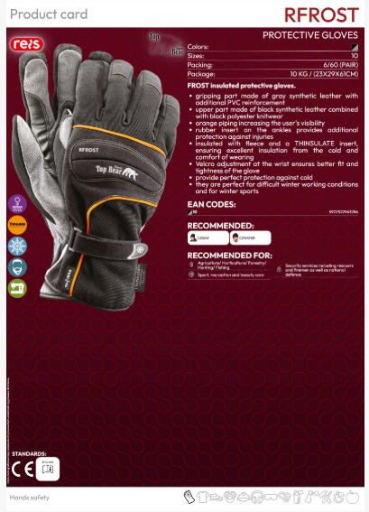 REIS TOPBEAR FROST Winter-Arbeitshandschuhe
