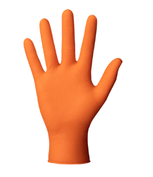 MERCATOR gogrip Nitril-Handschuhe mit Diamanttextur orange