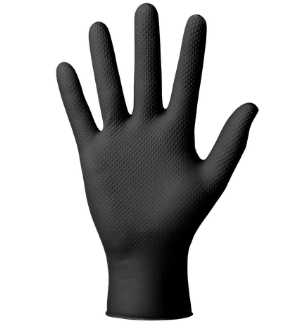 MERCATOR gogrip Nitril-Handschuhe mit Diamanttextur schwarz