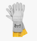 REIS BLOCKER Leder-Schutzhandschuhe – weiß – Größen 10–11