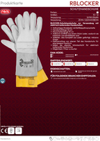 REIS BLOCKER Leder-Schutzhandschuhe – weiß – Größen 10–11
