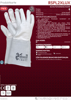 REIS INDIANEX RSPL2XLUX Schweißerhandschuhe – weiß/hellgrau – Größe 11