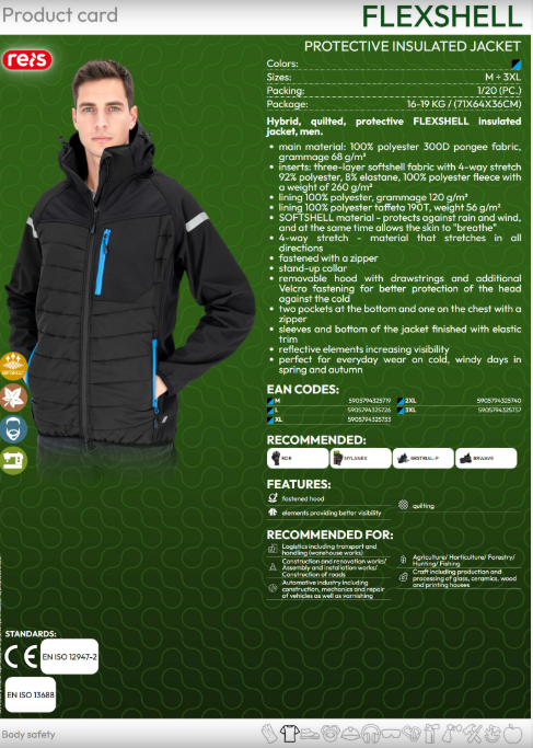 REIS FLEXSHELL Hybrid-Steppjacke